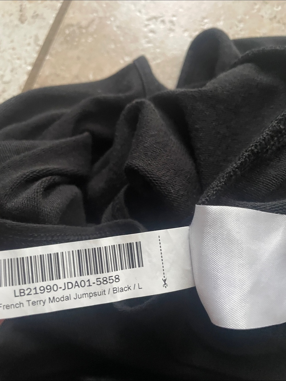 Quince French Terry Modal Jumpsuit Black - Picture 14 of 15
